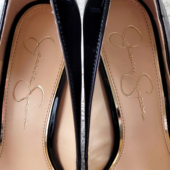 Jessica Simpson Nellah Black Patent Platform Pumps, Size 8.5M - Picture 4 of 10